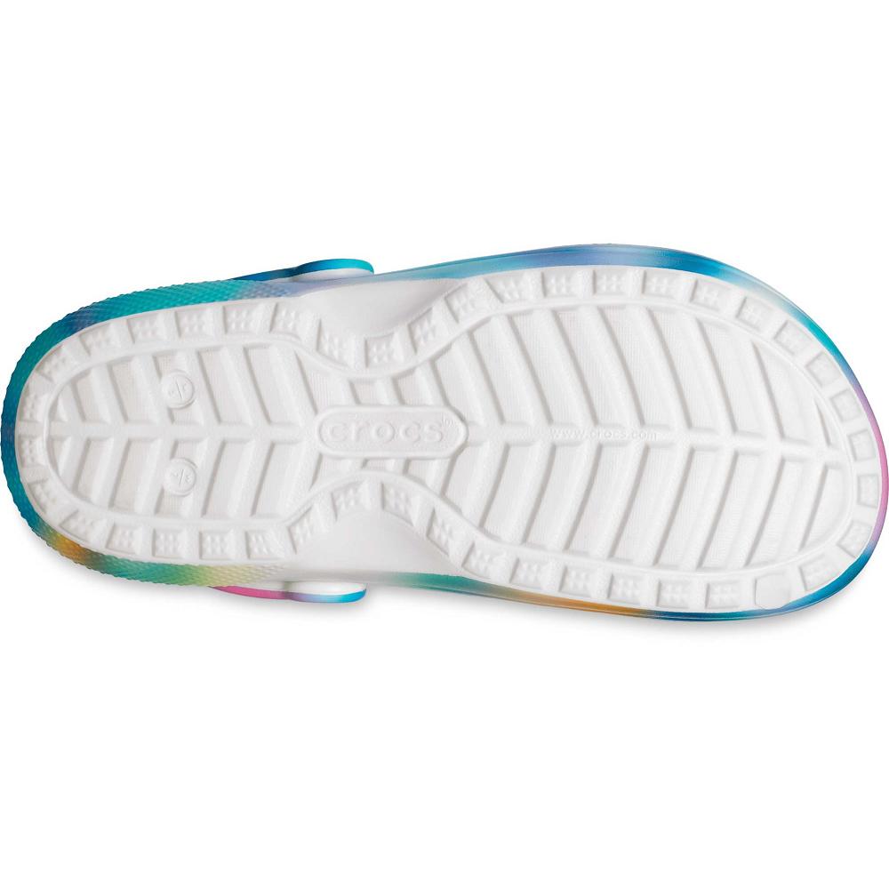 Turquoise / Multi Men's Crocs Classic Lined Solarized Clogs | NZ 0809EBCX